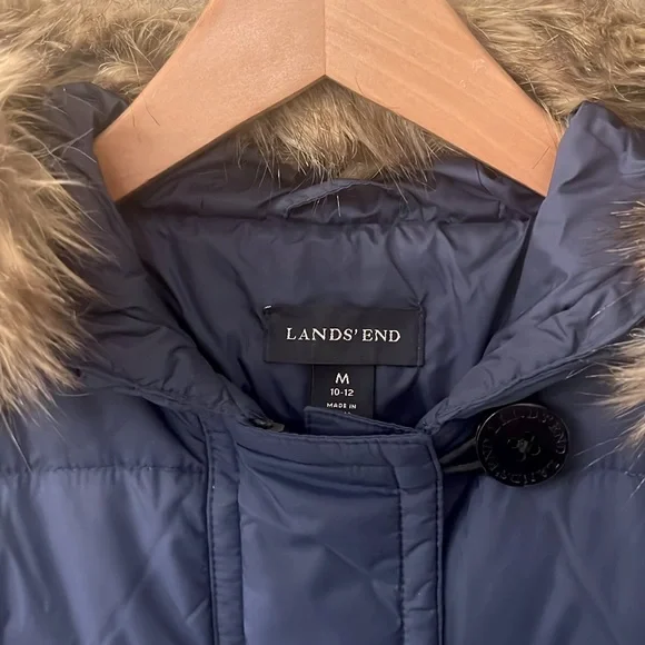 Lands’ End Women’s Sidney Down Puffer Coat | Medium (10-12) | Light Navy | $60 - Picture 6 of 8